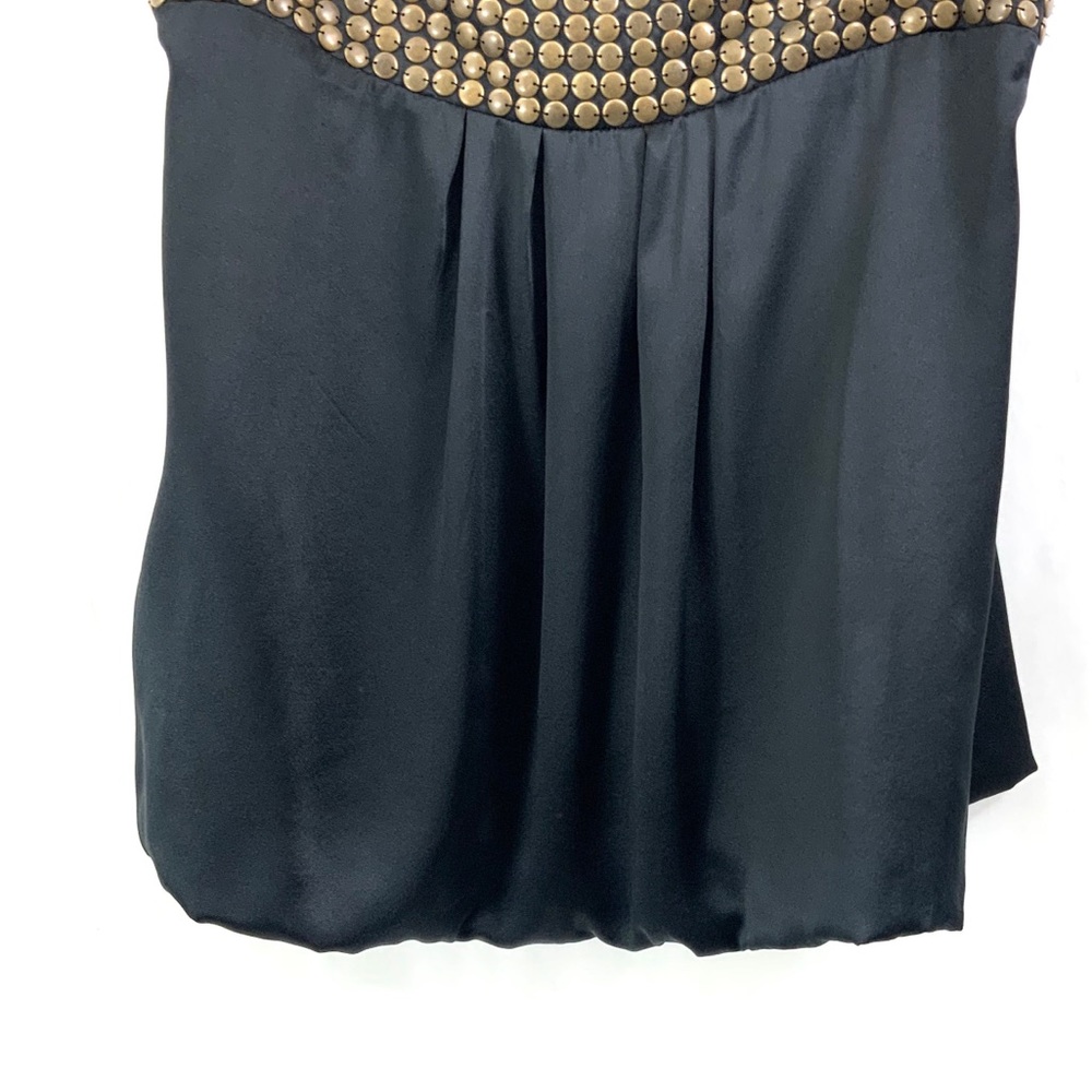 ♻️DONATED 2026♻️ GIANNI BINI Black Silk Camisole Tank Medium Size 8 Silk Tank - Picture 3 of 7